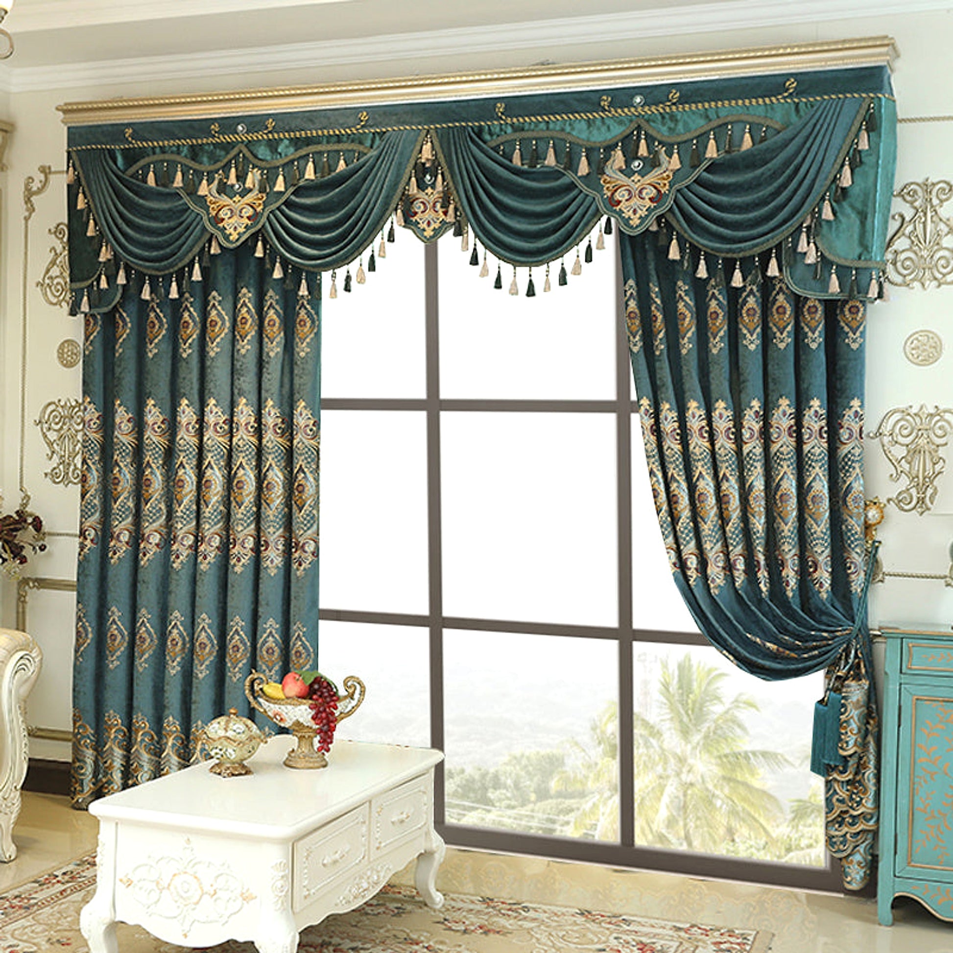 VelureMajestique™ – Luxury Embroidered Blackout Curtains (2-Piece Set) - enhanced image 4