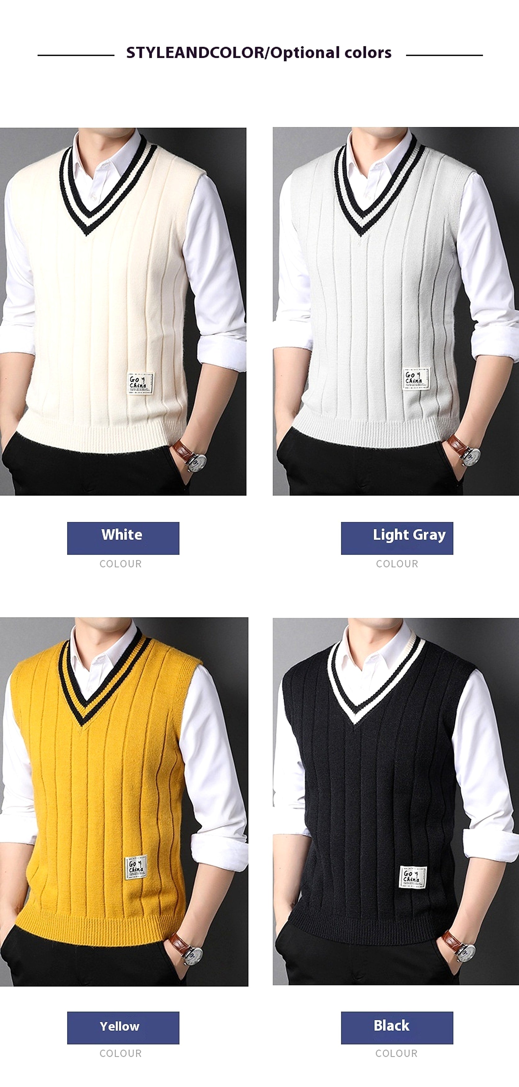 Vest Men's Sleeveless Thermal Sweater - enhanced image 4