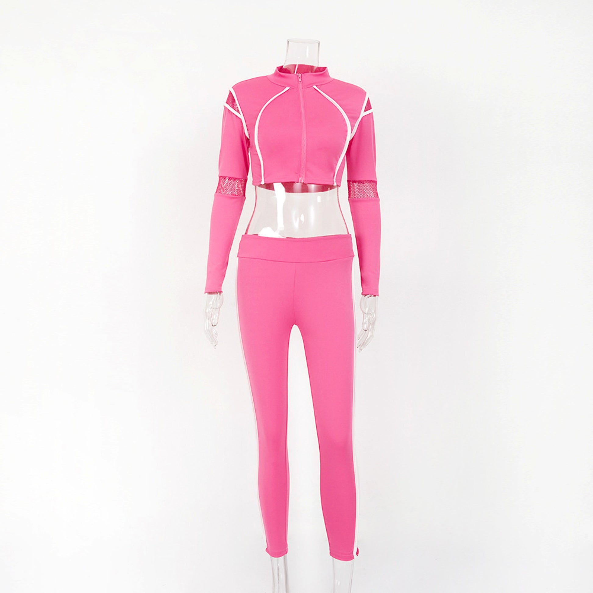 VibeFlex™ – Deep V Mesh Cut-Out 2pc Stretch Set - enhanced image 4