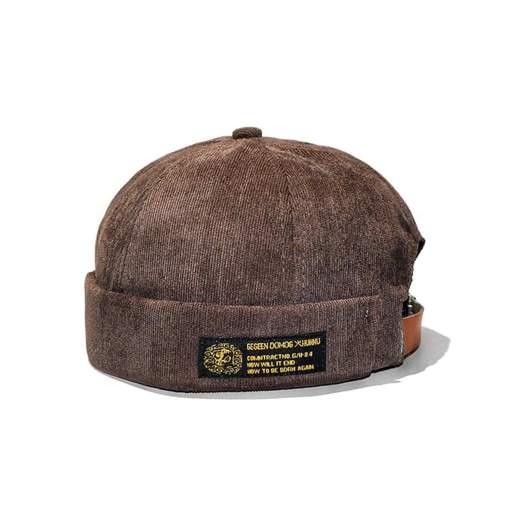 Vintage Docker Cap Brimless Hat - enhanced image 4