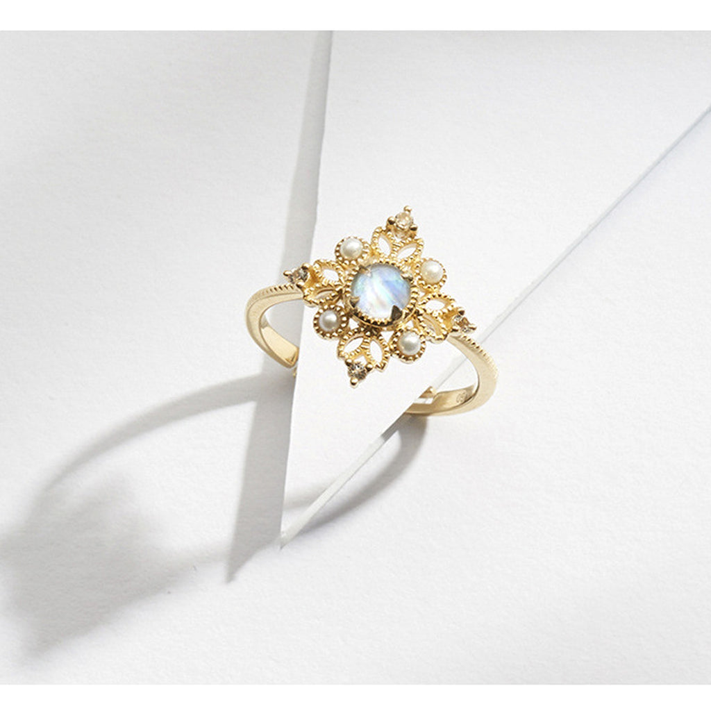 LuxeJewels™ – Ethereal Moonstone Pearl Ring - enhanced image 4