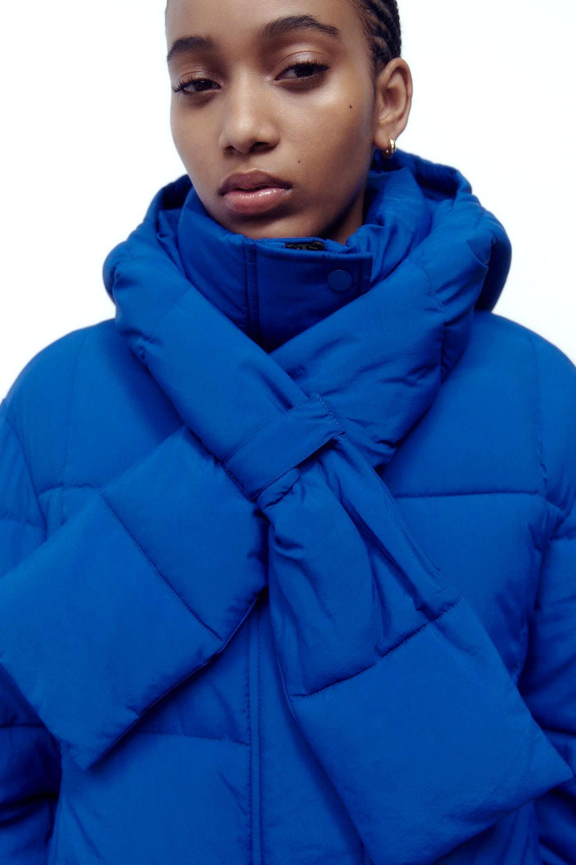 Warm Detachable Cotton With Scarf Jacket Women - enhanced image 4