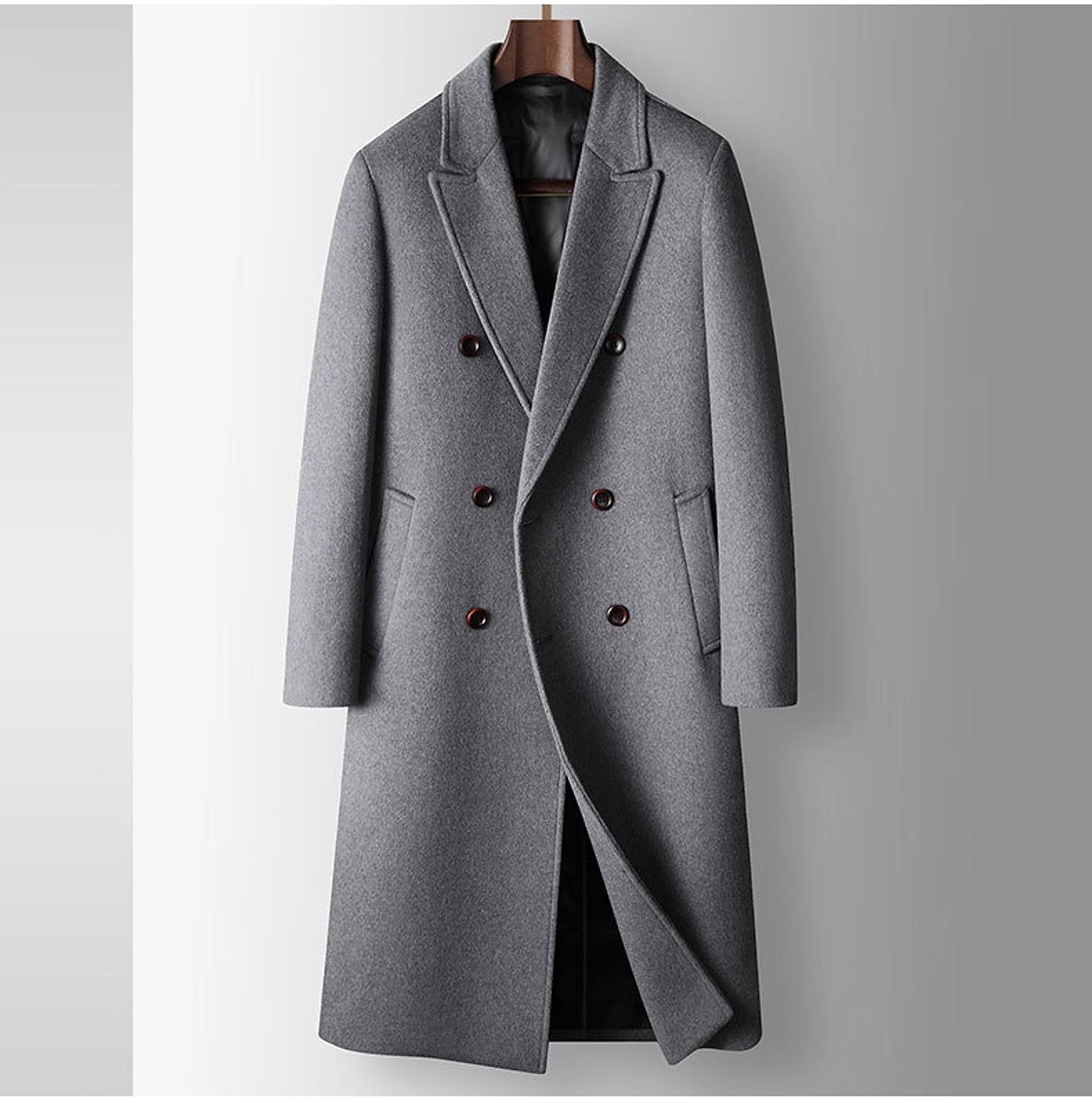 White Duck Down Liner Warm Woolen Coat - enhanced image 4