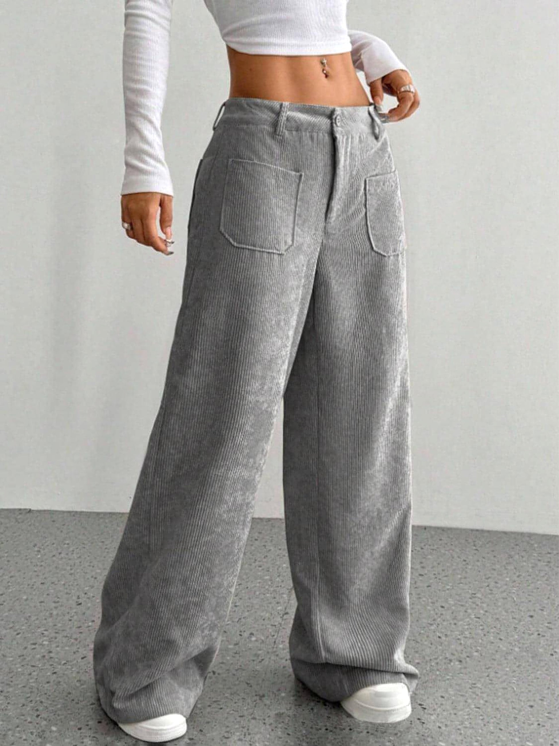 Wide Leg Pants with Pockets - enhanced image 4
