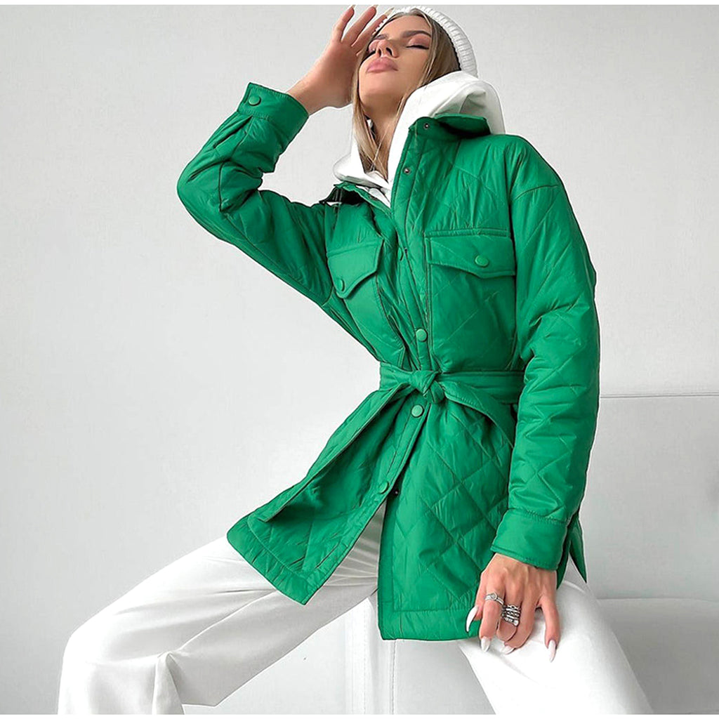 A.1 Women Rhombus Cotton-padded Jacket - enhanced image 4
