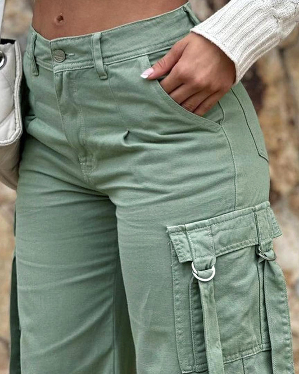 Women's Casual Patch Pocket Straight-leg (Jeans & Pants) - enhanced image 4