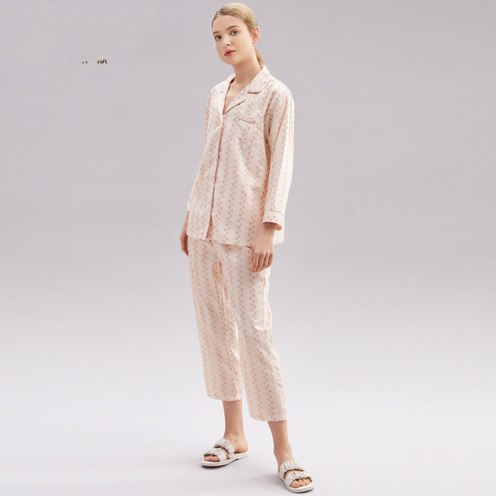 Women's Cotton Pajamas Spring Long-sleeved Homewear Thin New - enhanced image 4