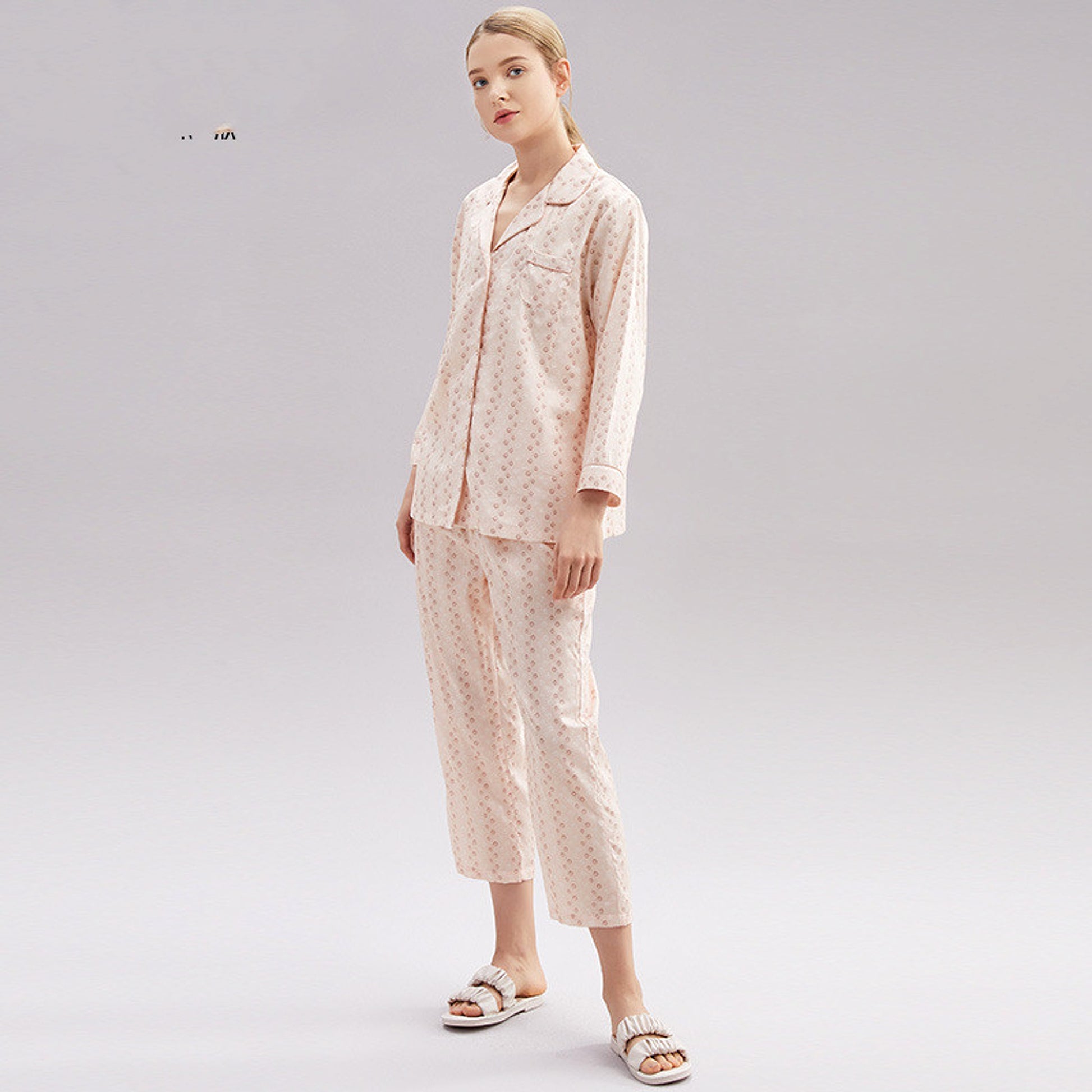 Women's Cotton Pajamas Spring Long-sleeved Homewear Thin New - enhanced image 4