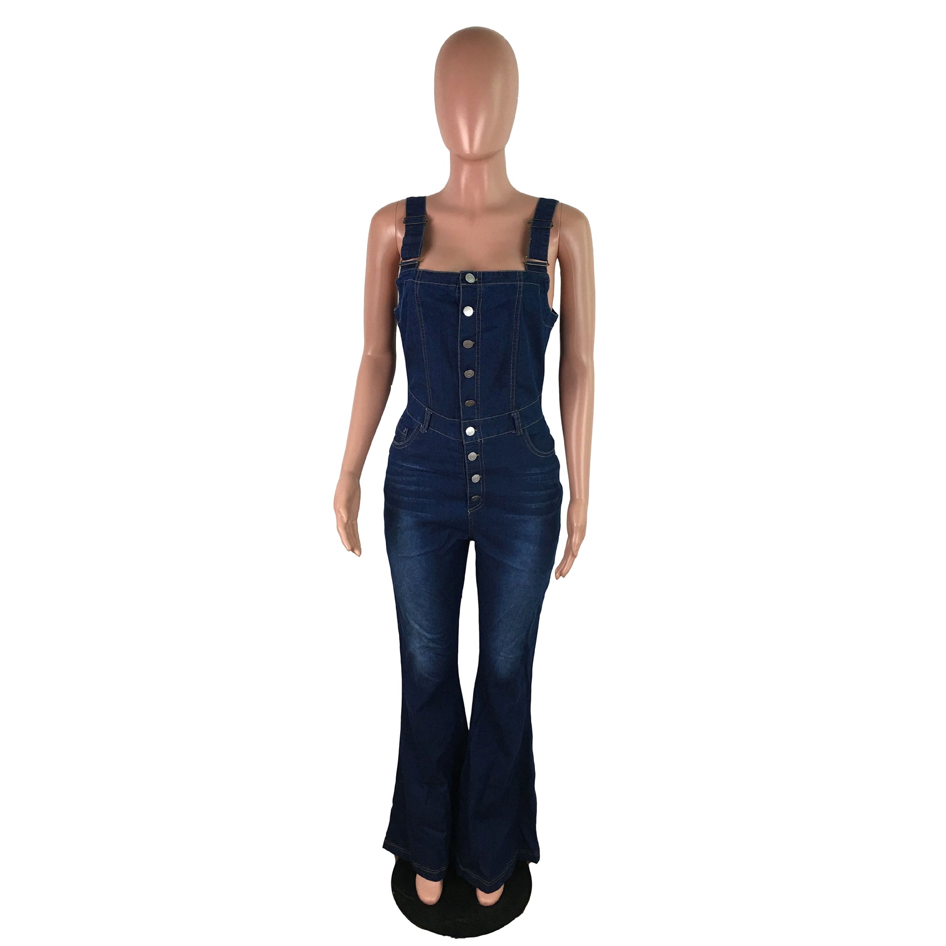 Women's Fashion Casual Denim Jumpsuit - enhanced image 4