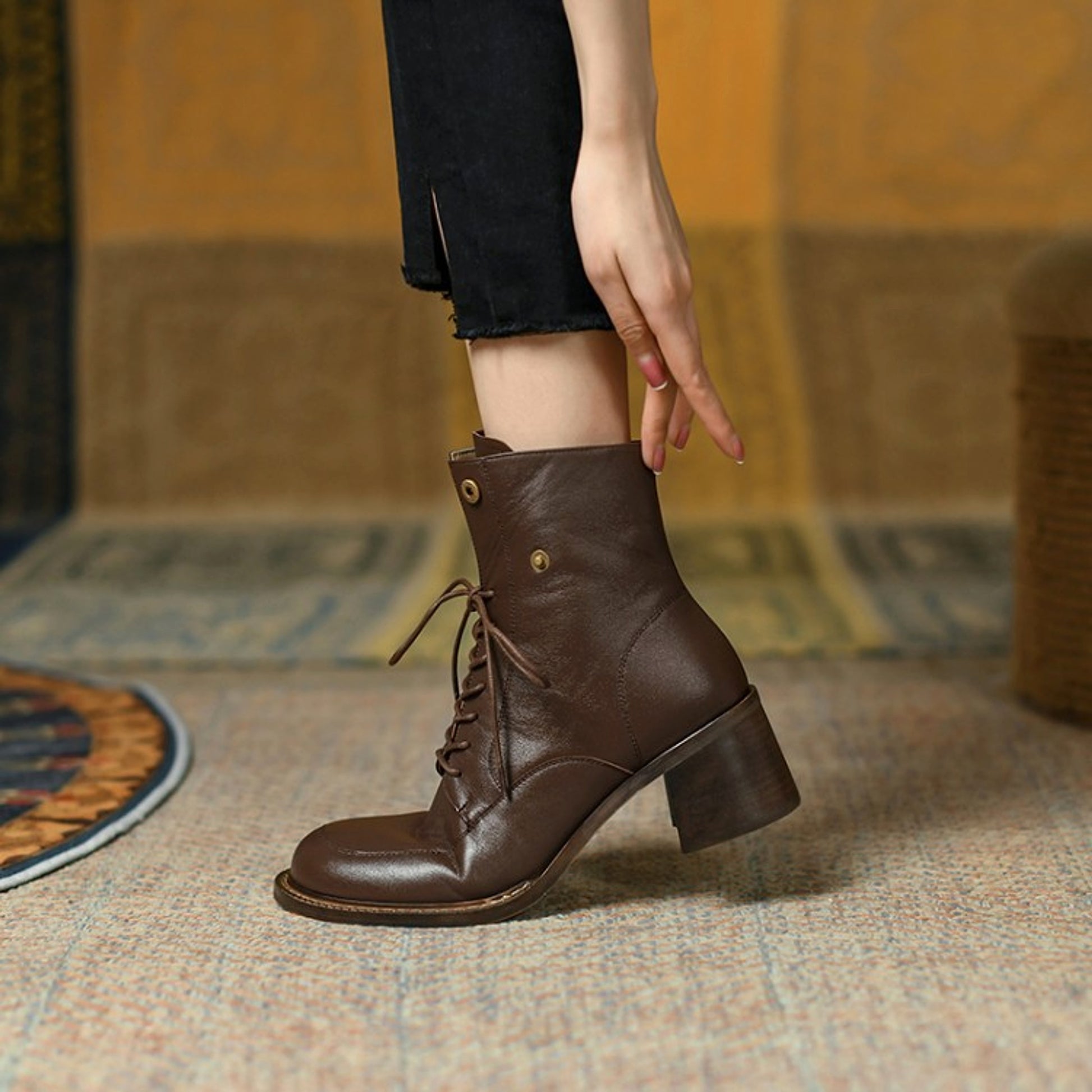 Women's Fashion Side Zip Casual Rider Boots - enhanced image 4