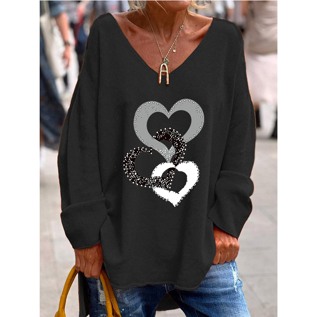 Women's Long Sleeve Loose Casual And Comfortable T-shirt Top - enhanced image 4