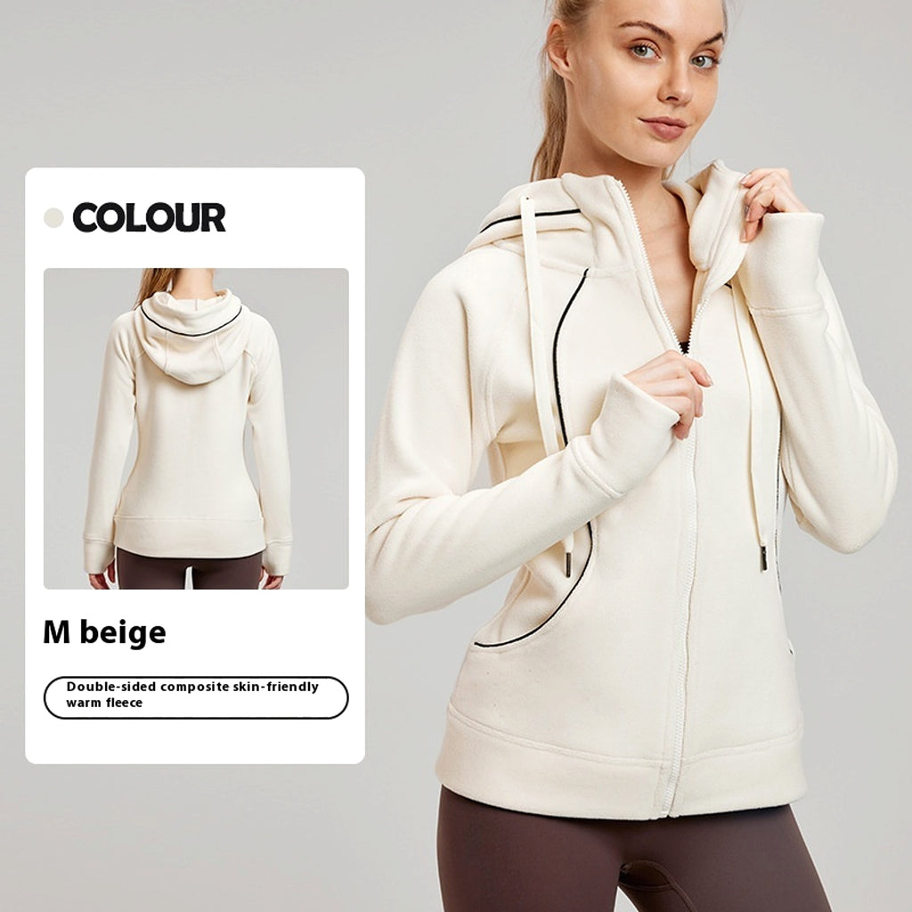Women's Long Sleeve Yoga Jacket – Lightweight Sportswear with Hidden Pocket - enhanced image 4