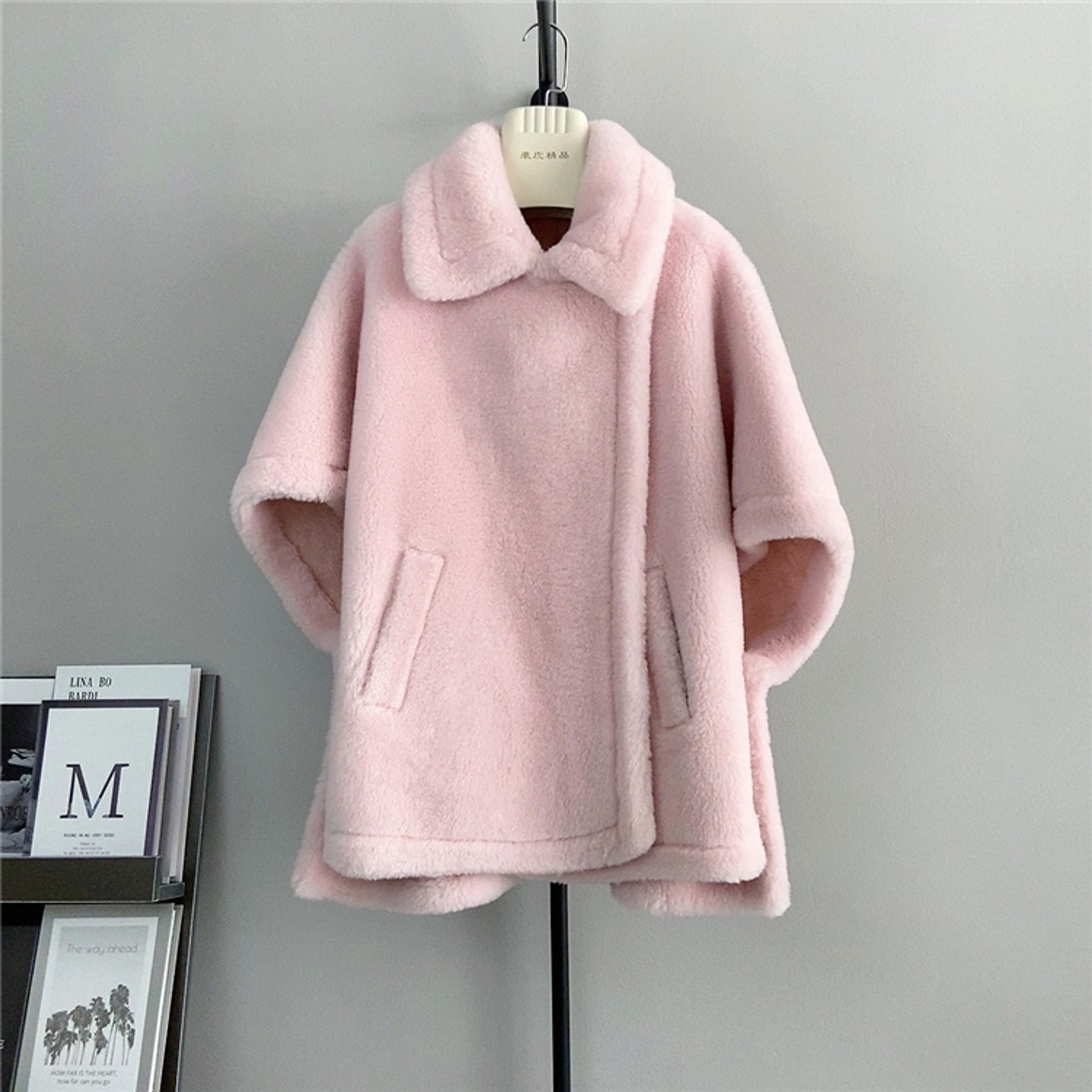 Women's Mid-length Loose Batwing Sleeve Lamb - enhanced image 4