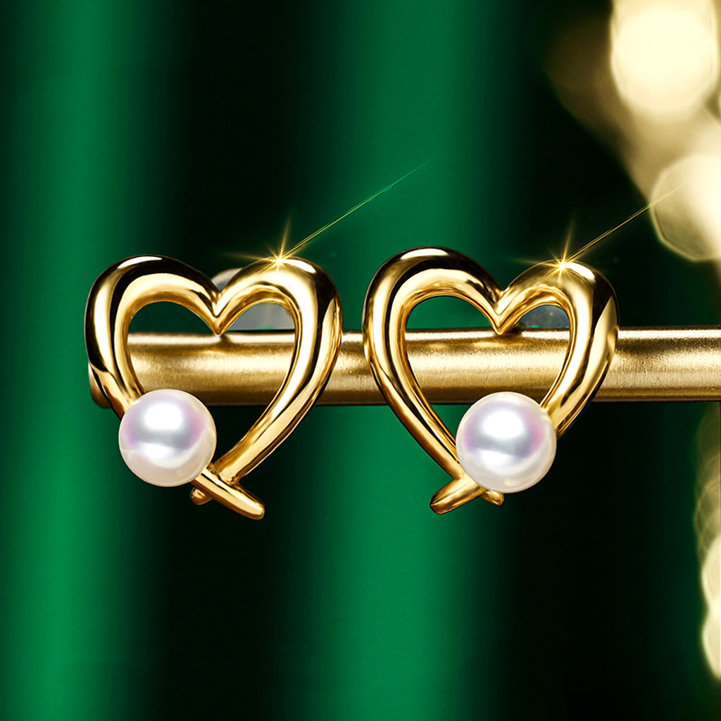 Women's Natural Pearl Earrings - enhanced image 4