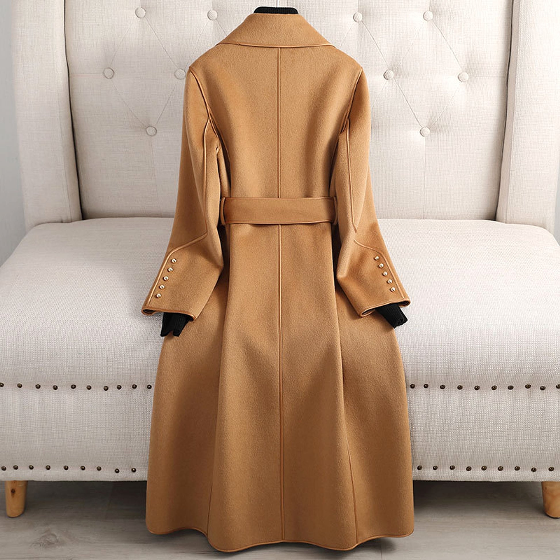 Women's Slim-Fit Wool Overcoat – Timeless Elegance & Comfort - enhanced image 4