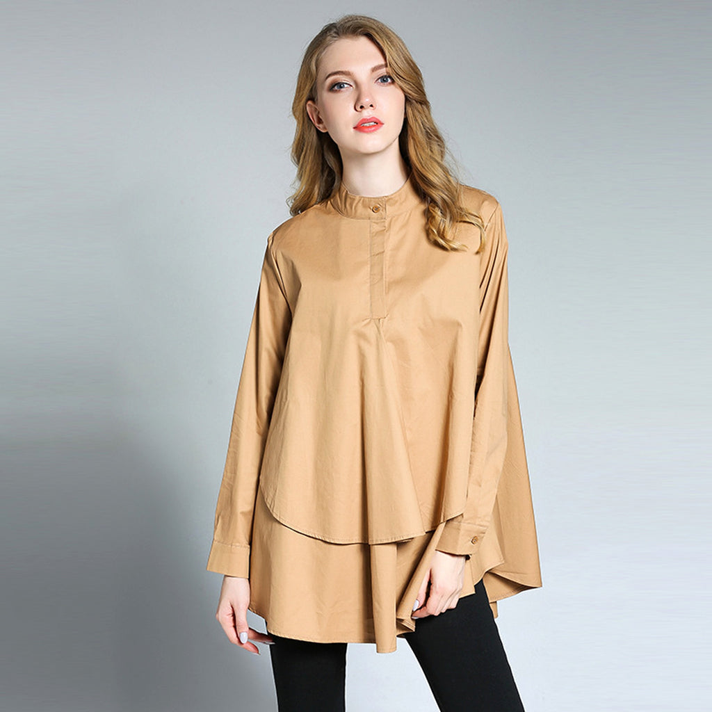 Women's Spring And Autumn Stand Collar Slim Mid-length - enhanced image 4