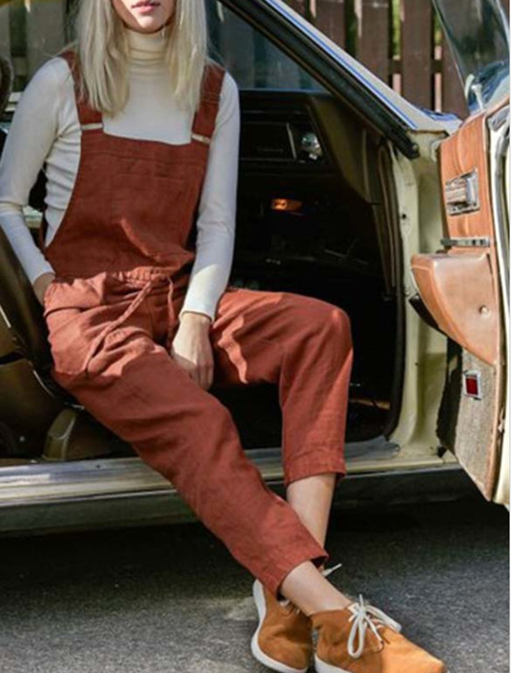 Women's Suspenders Casual Jumpsuit - enhanced image 4