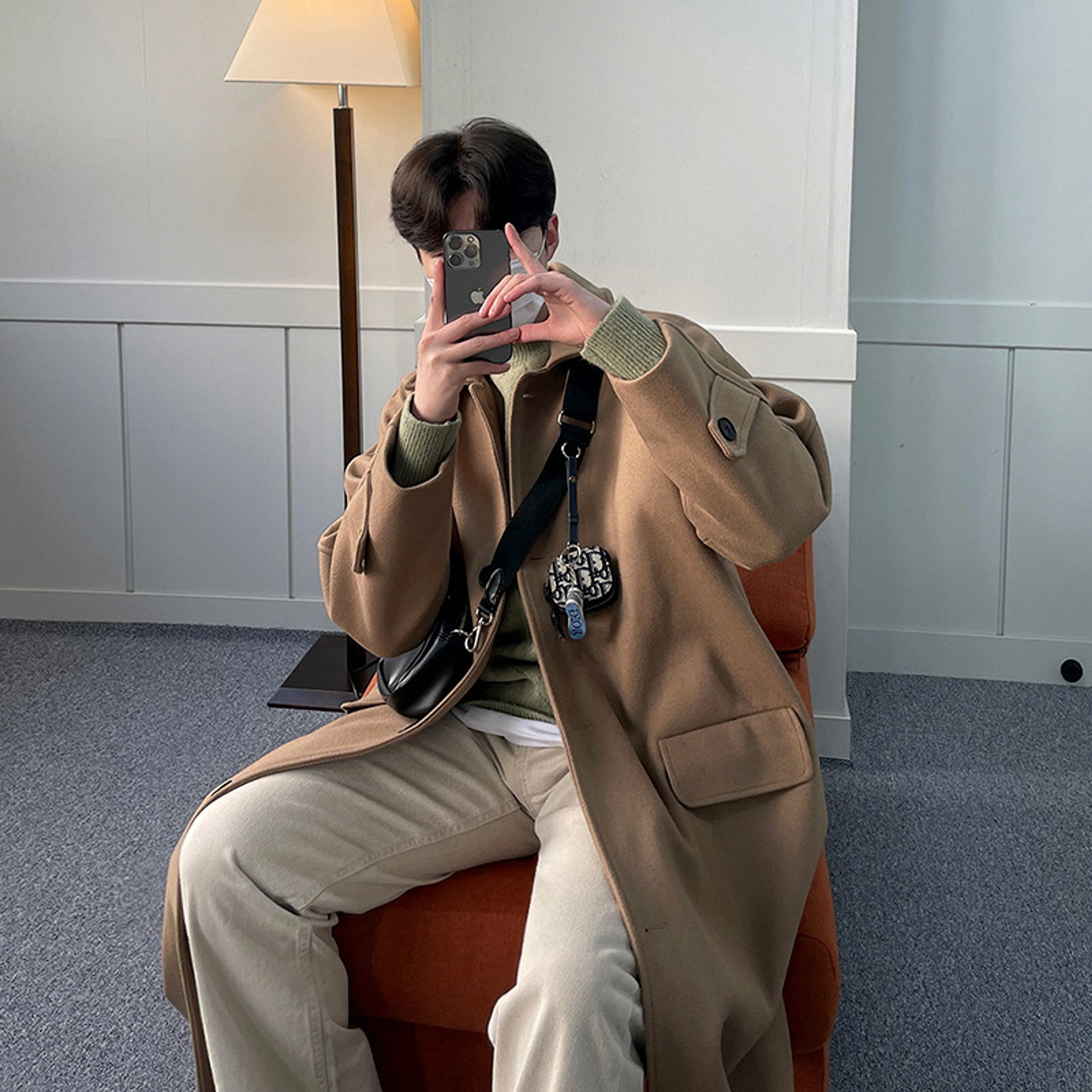 WoolElite™ Men's Long Coat – Autumn & Winter Classic - enhanced image 4