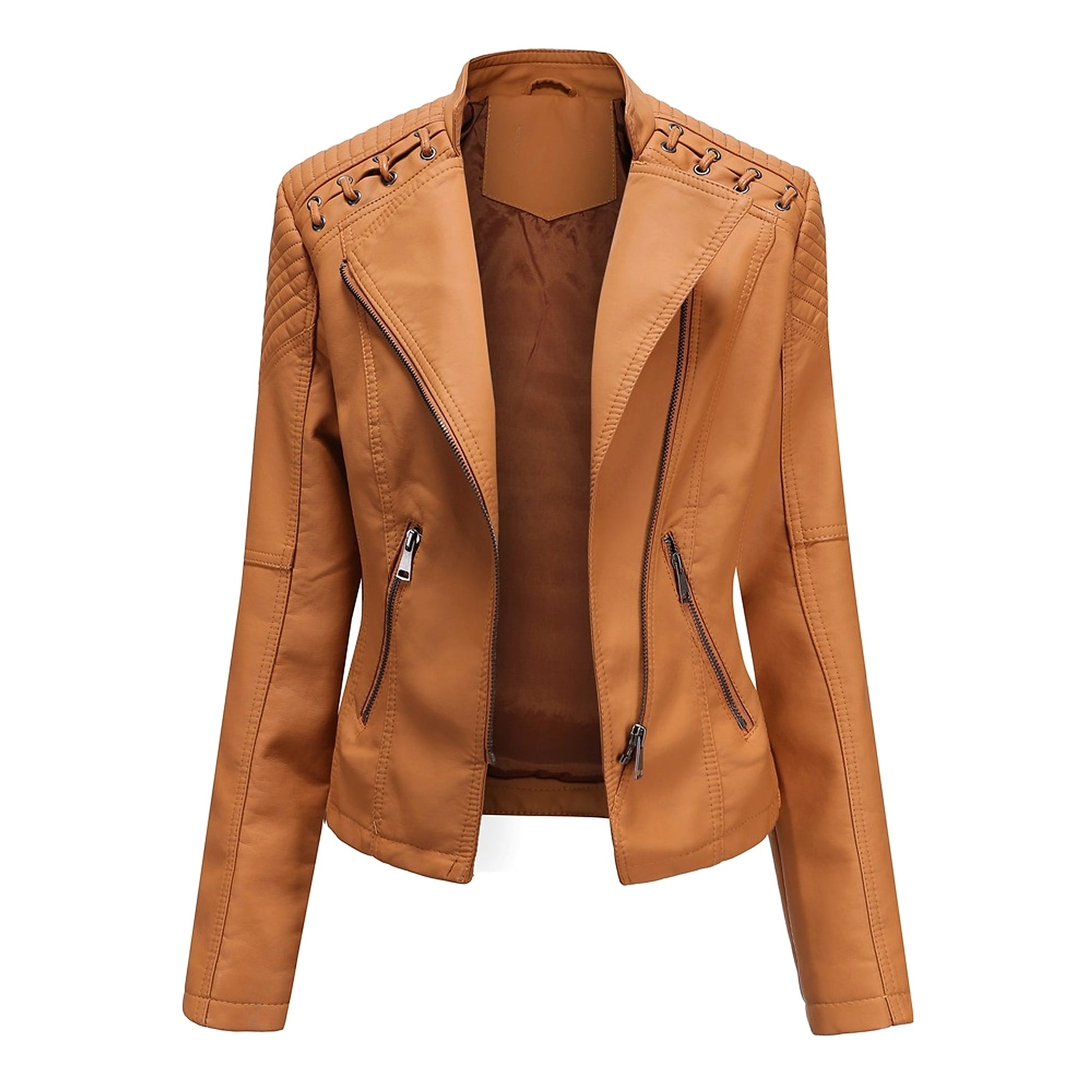 UrbanMuse™ – Faux Leather Chic Rider Jacket - enhanced image 4