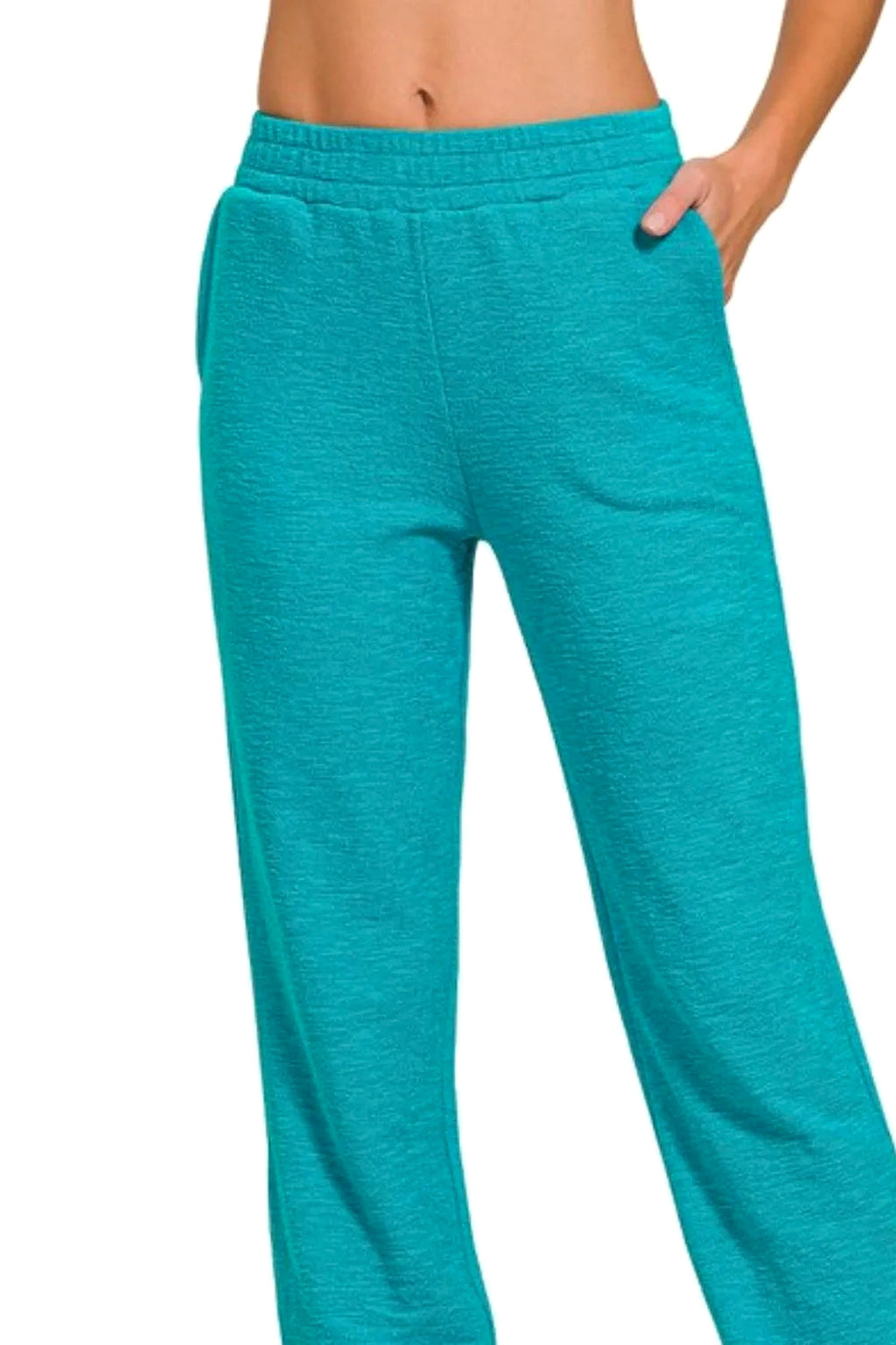 Zenana Cotton Slub Jogger Pants - enhanced image 4