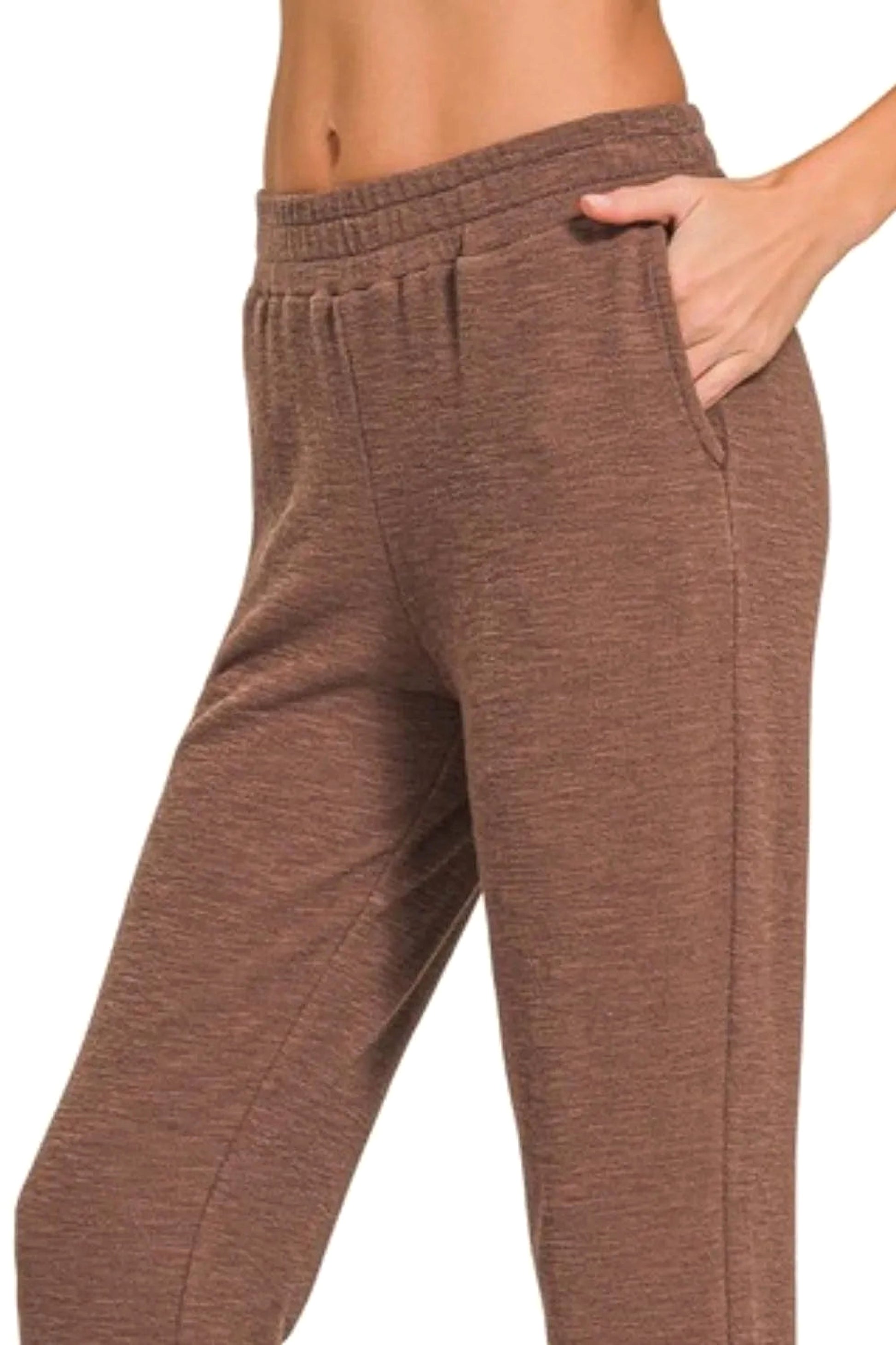 Zenana Cotton Slub Jogger Pants - enhanced image 4