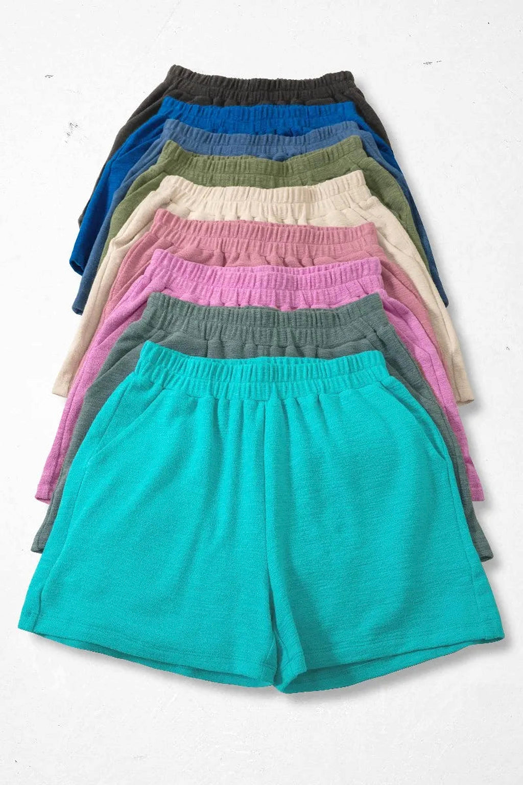 Zenana Cotton Slub Shorts - enhanced image 4
