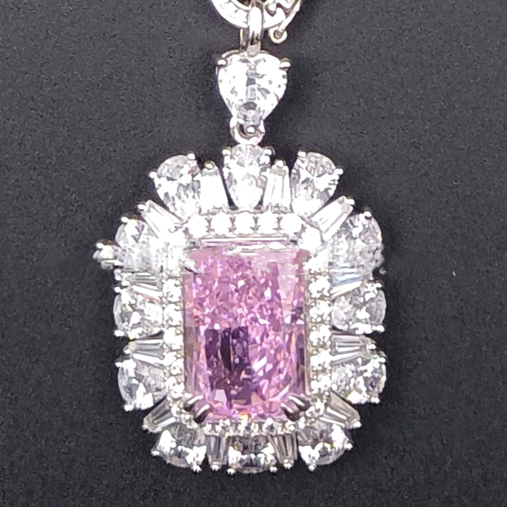 Zhou Hengfu Jewelry S925 Silver Cubic Zirconia Necklace Necklace Women - enhanced image 4