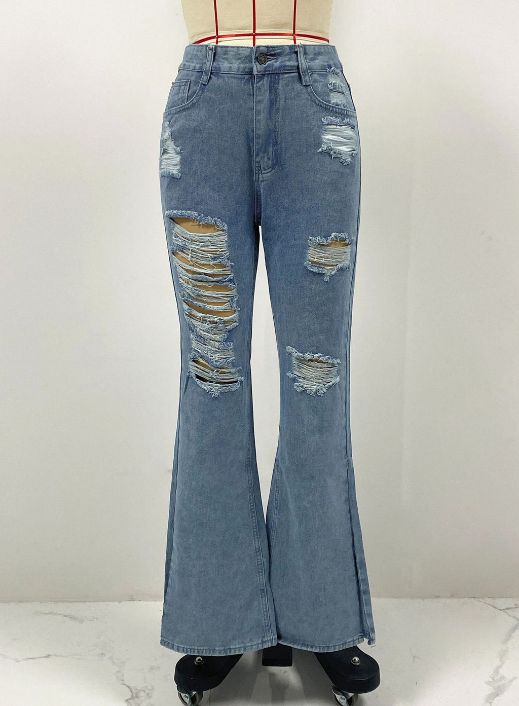 25 Edition – High Waist Ripped Split Stretch Jeans for Women - enhanced image 5
