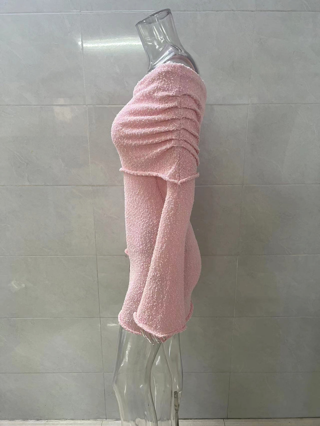 25 Edition – Off-Shoulder Knit Bodycon Dress - enhanced image 5