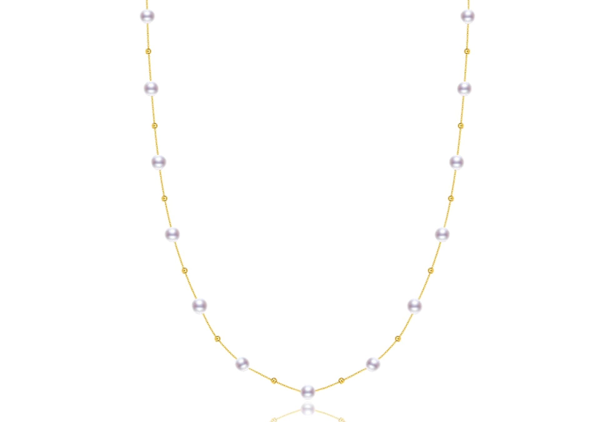 5.5-7.5mm Freshwater Pearl Gypsophila Necklace - enhanced image 5