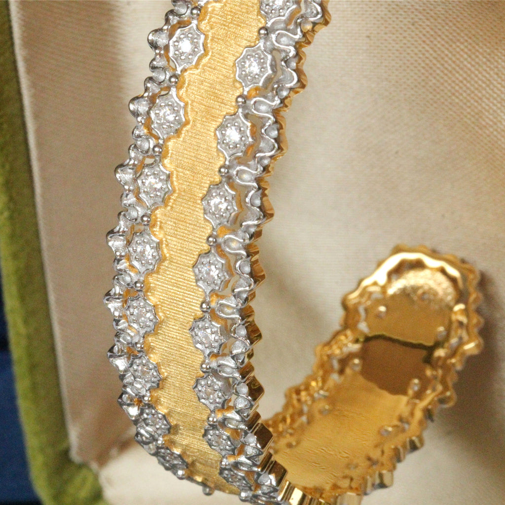 925 Silver Textured Gold Craft Hollow Vintage Bracelet - enhanced image 5