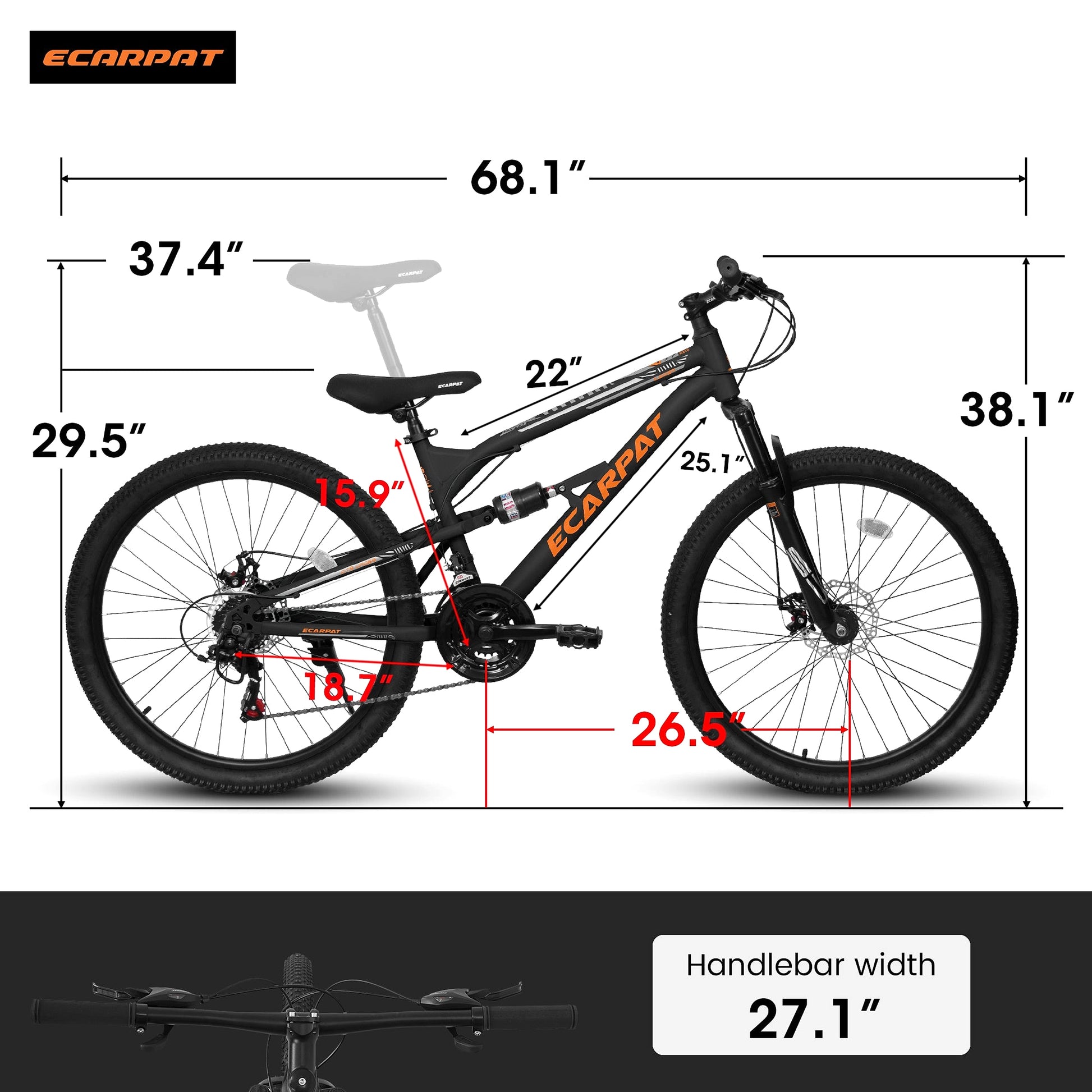 TrailMate™ – 26" Steel Frame MTB (21-Speed, Blue) - enhanced image 5