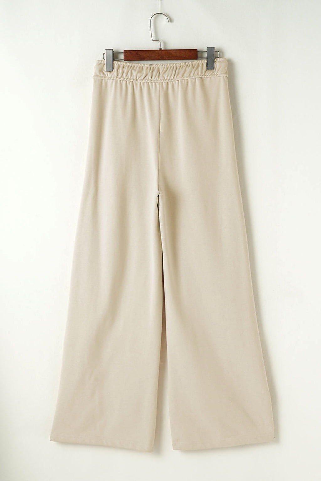 Apricot Loop Drawstring Casual Wide Leg Pants - enhanced image 5