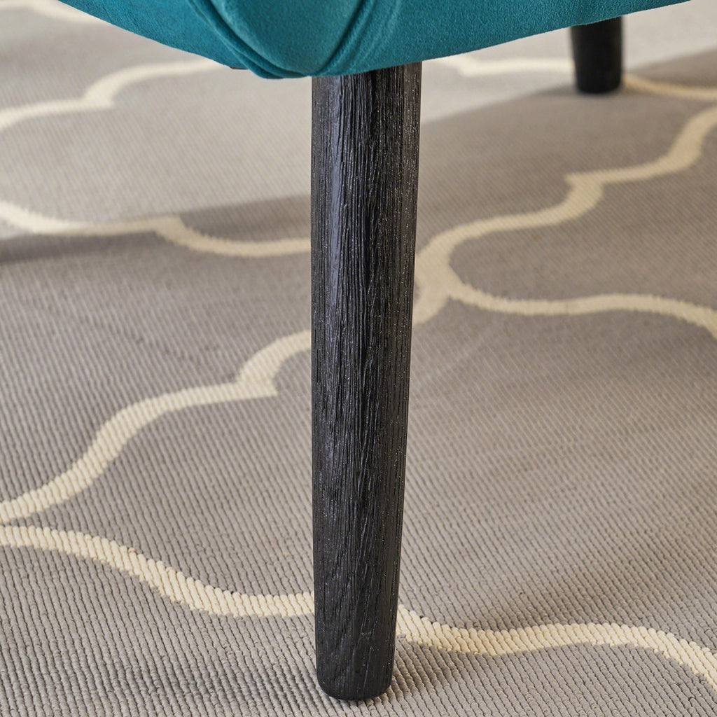 🪑 LuneluX_Home – Velvet Wingback Lounge Chair (Teal) - enhanced image 5