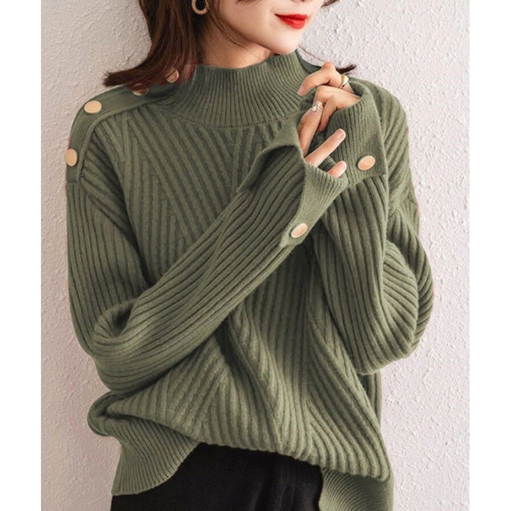 Autumn And Winter - New Half Turtleneck Sweater For Women - enhanced image 5