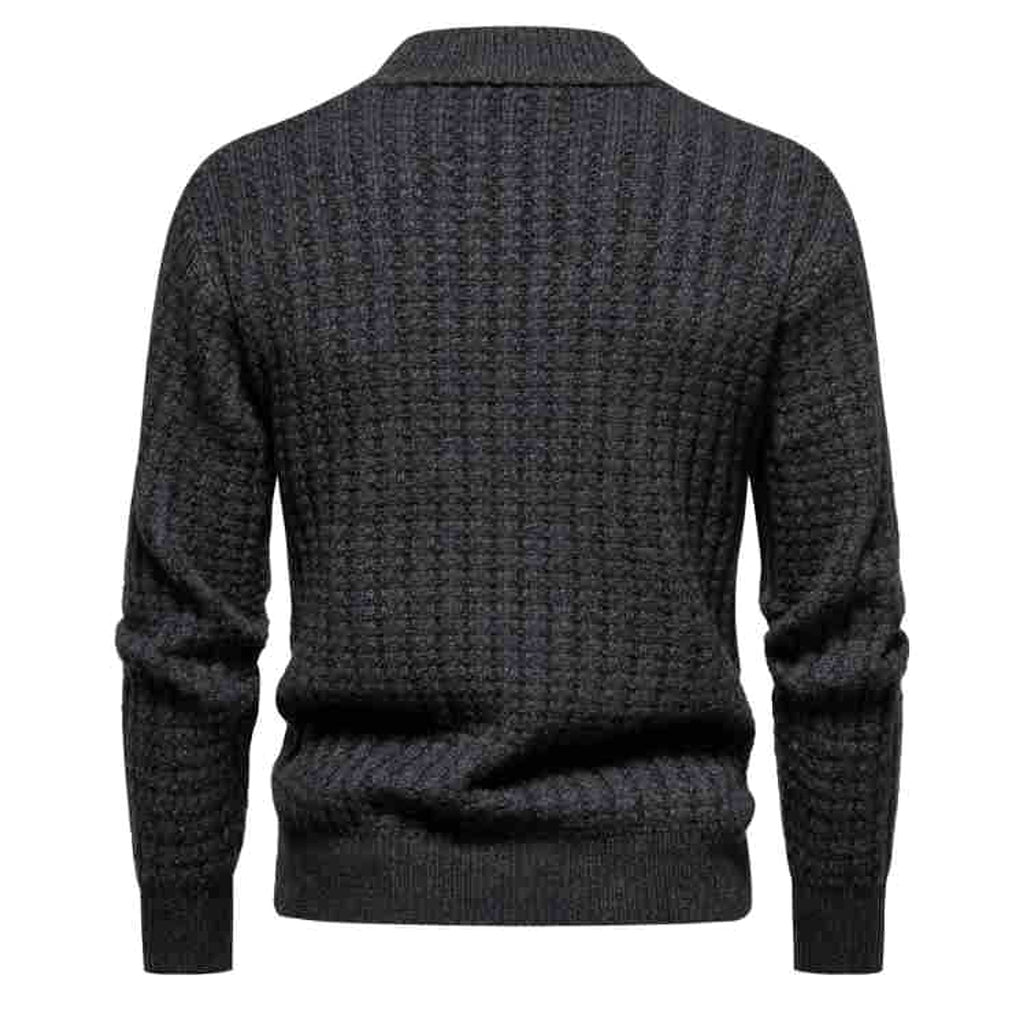 A.1. Autumn Men's Knitwear Solid Color Round Neck Fashion Sweater - enhanced image 5