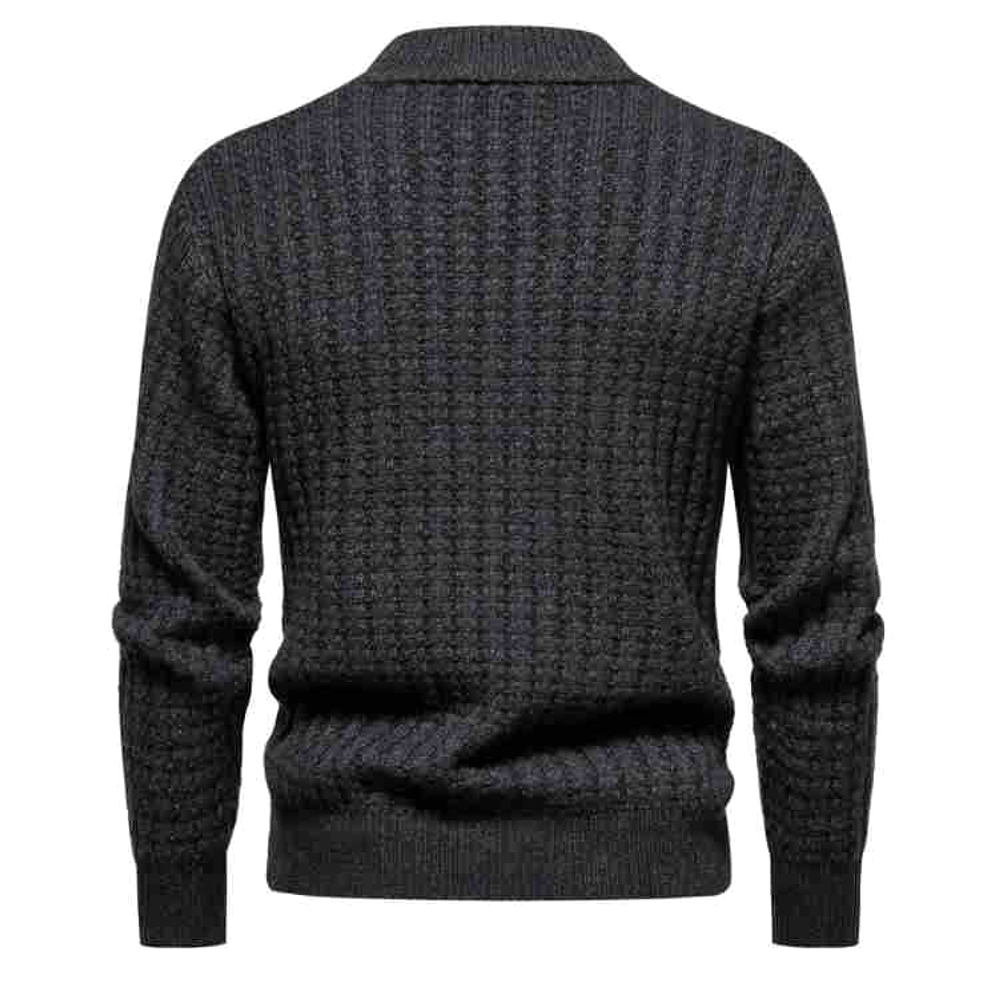 A.1. Autumn Men's Knitwear Solid Color Round Neck Fashion Sweater - enhanced image 5