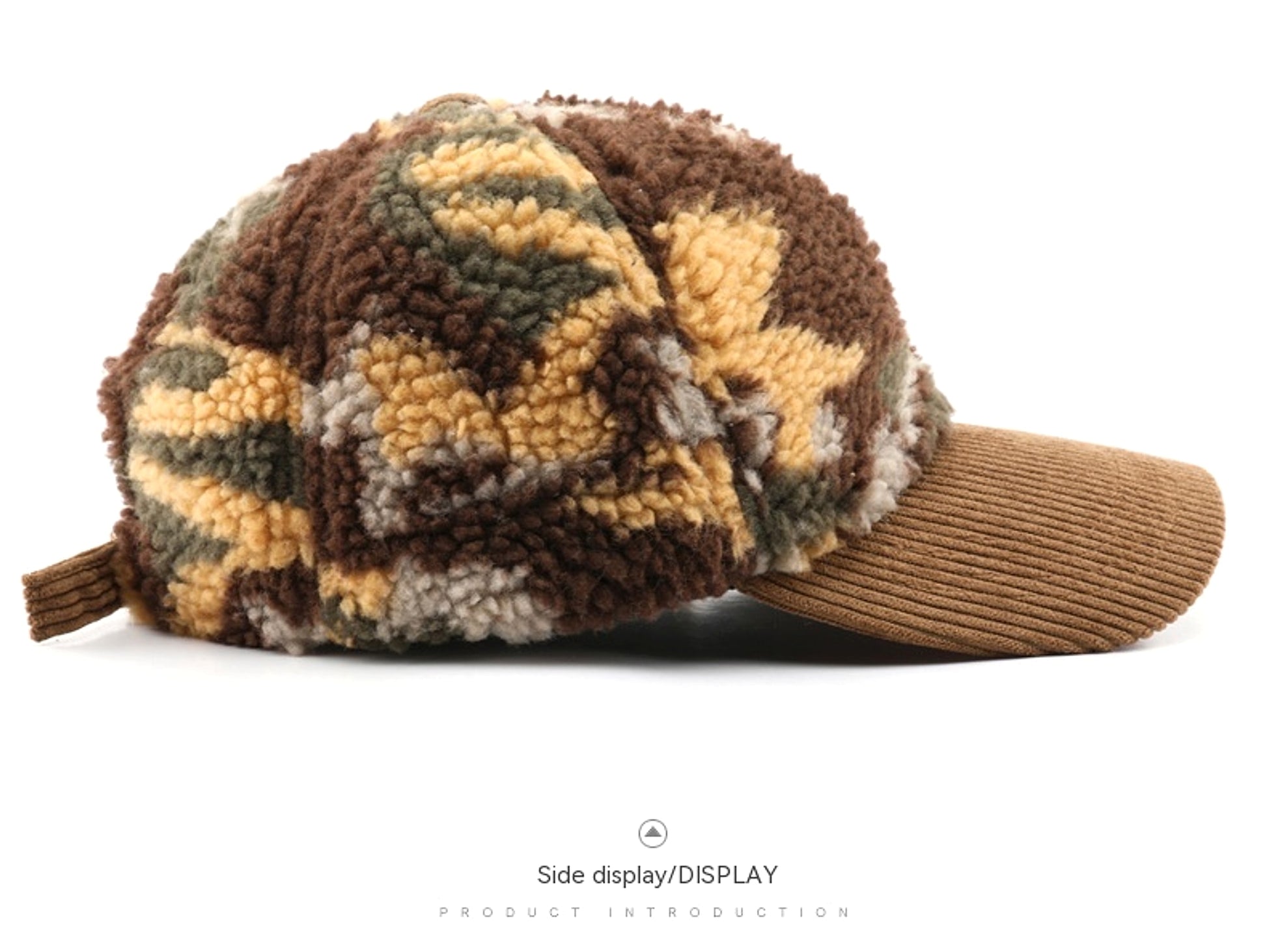 Assorted Colors Plush Camouflage Outdoor Keep Warm Baseball Cap - enhanced image 5