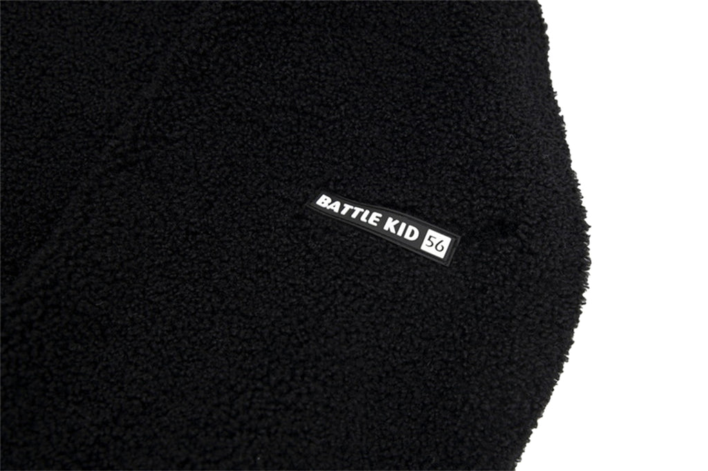 BATTLEKID - Lamb Wool Alphabet Embroidery Hooded Sweater Men - enhanced image 5