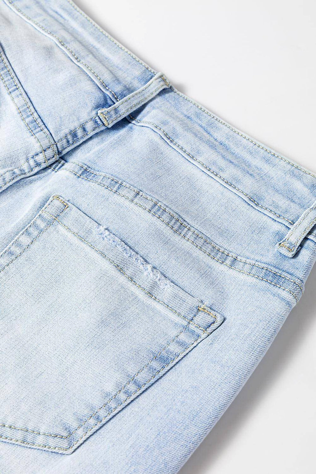 Beau Blue Vintage Light Wash Distressed Flare Jeans - enhanced image 5