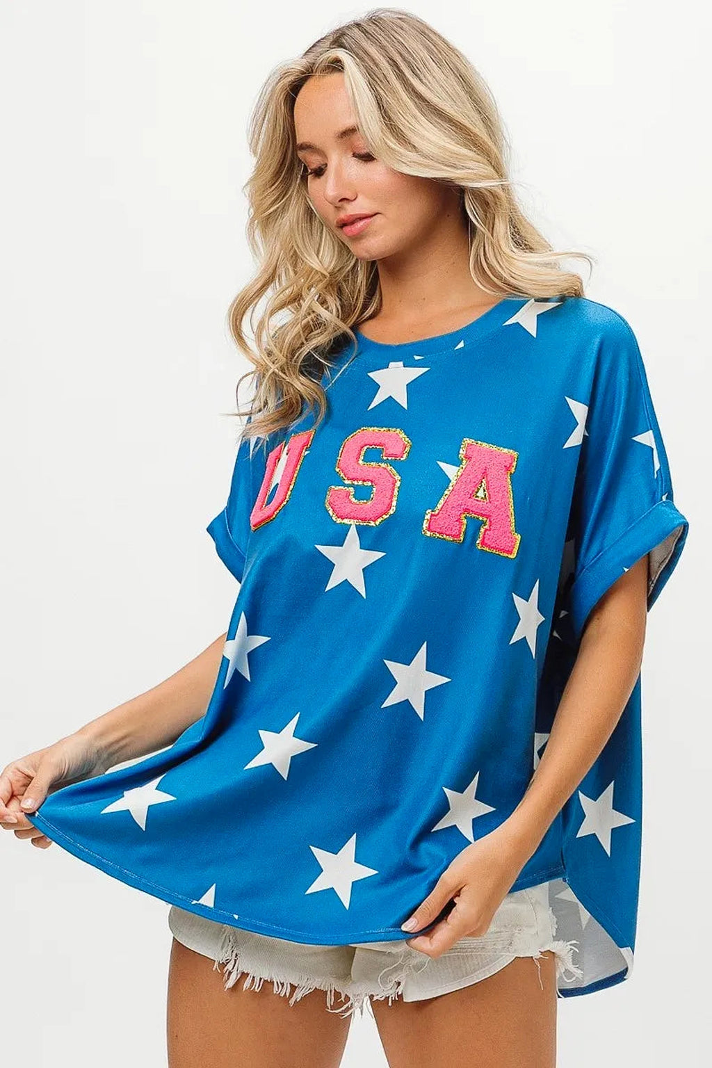 BiBi Fourth Of July Star Knit T-Shirt - enhanced image 5
