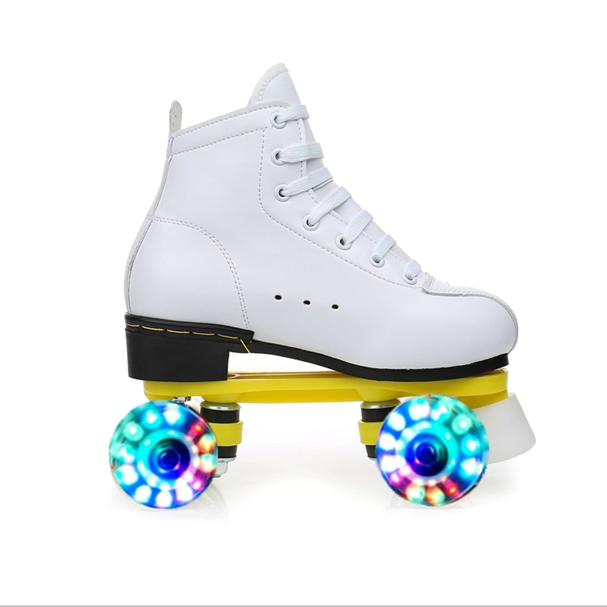 Borg Adult Double-row Skates Four-wheeled Cowhide PU Flash Full - enhanced image 5