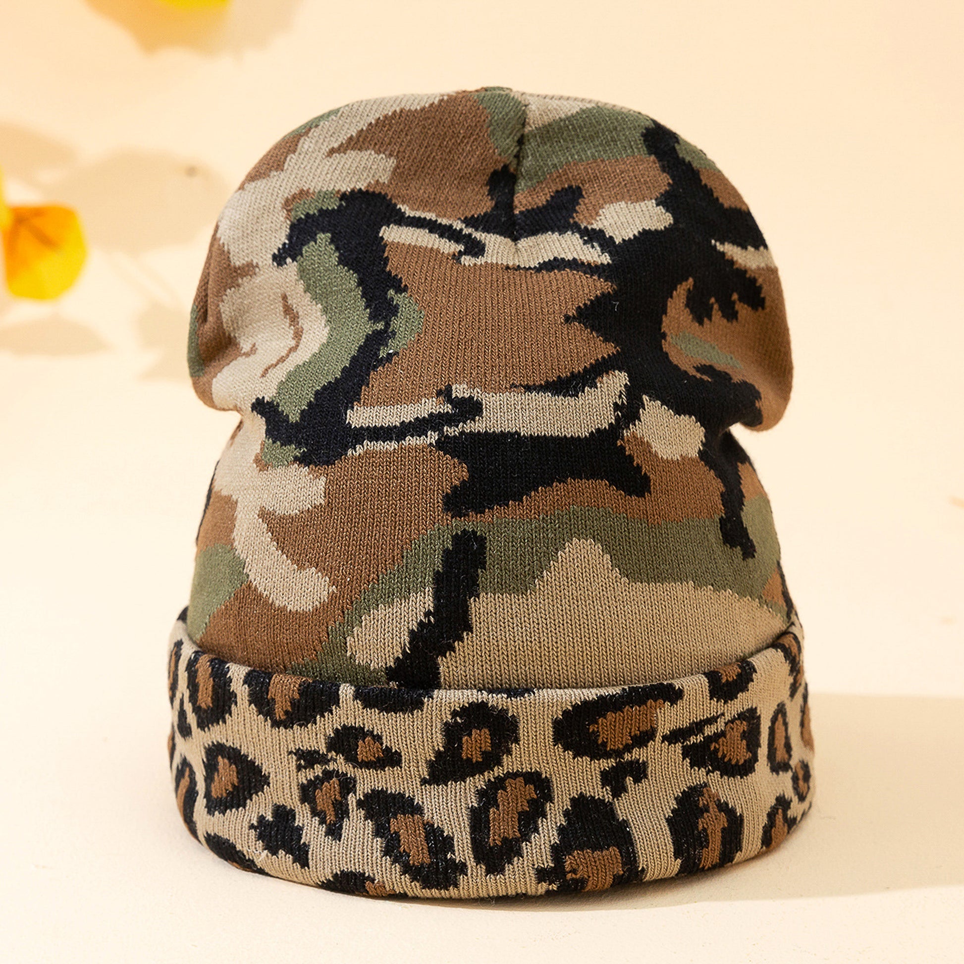 Camo Leopard Pattern Fashion Outdoor Autumn And Winter Warm Printing Women's Hat - enhanced image 5