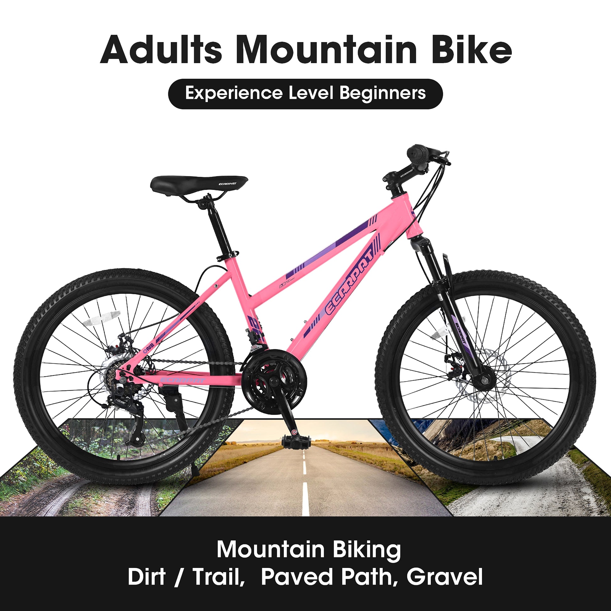 Carpat™ City-Cruizer – 26" Pink Trail Bike for Women & Teens - enhanced image 5