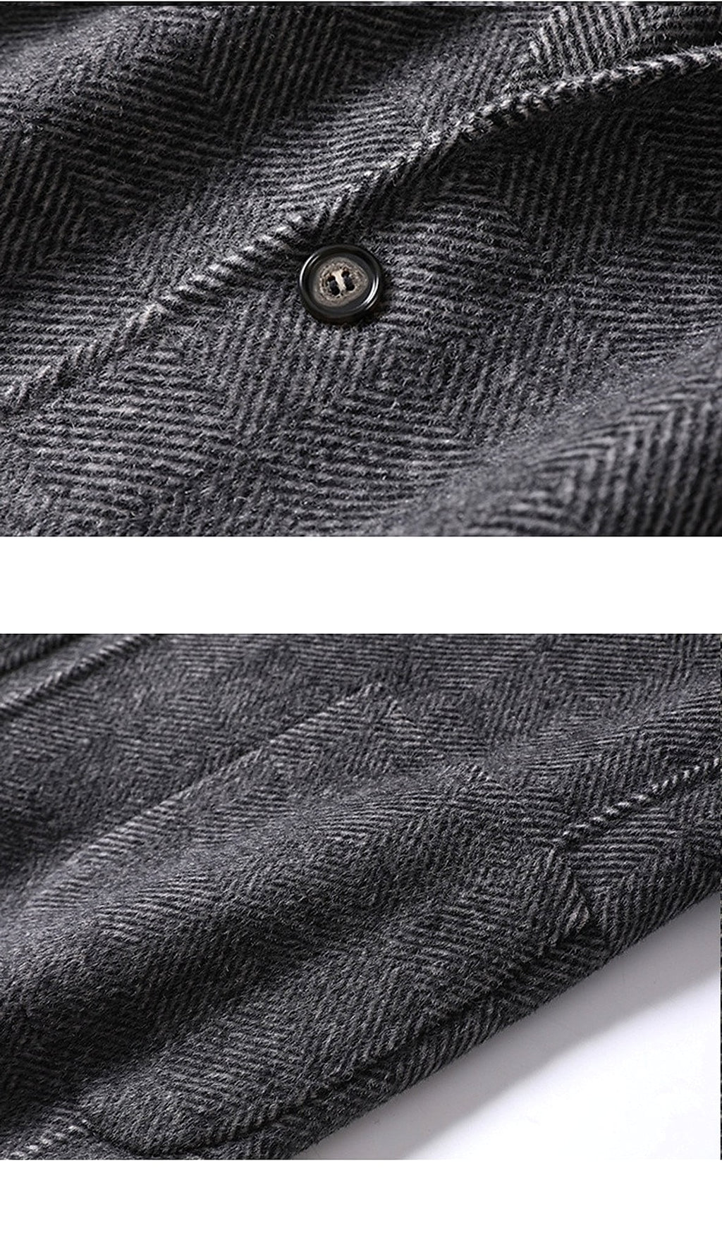 Cashmere Wool Trench Coat Winter Plaid Long Casual Coat Jacke Men - enhanced image 5