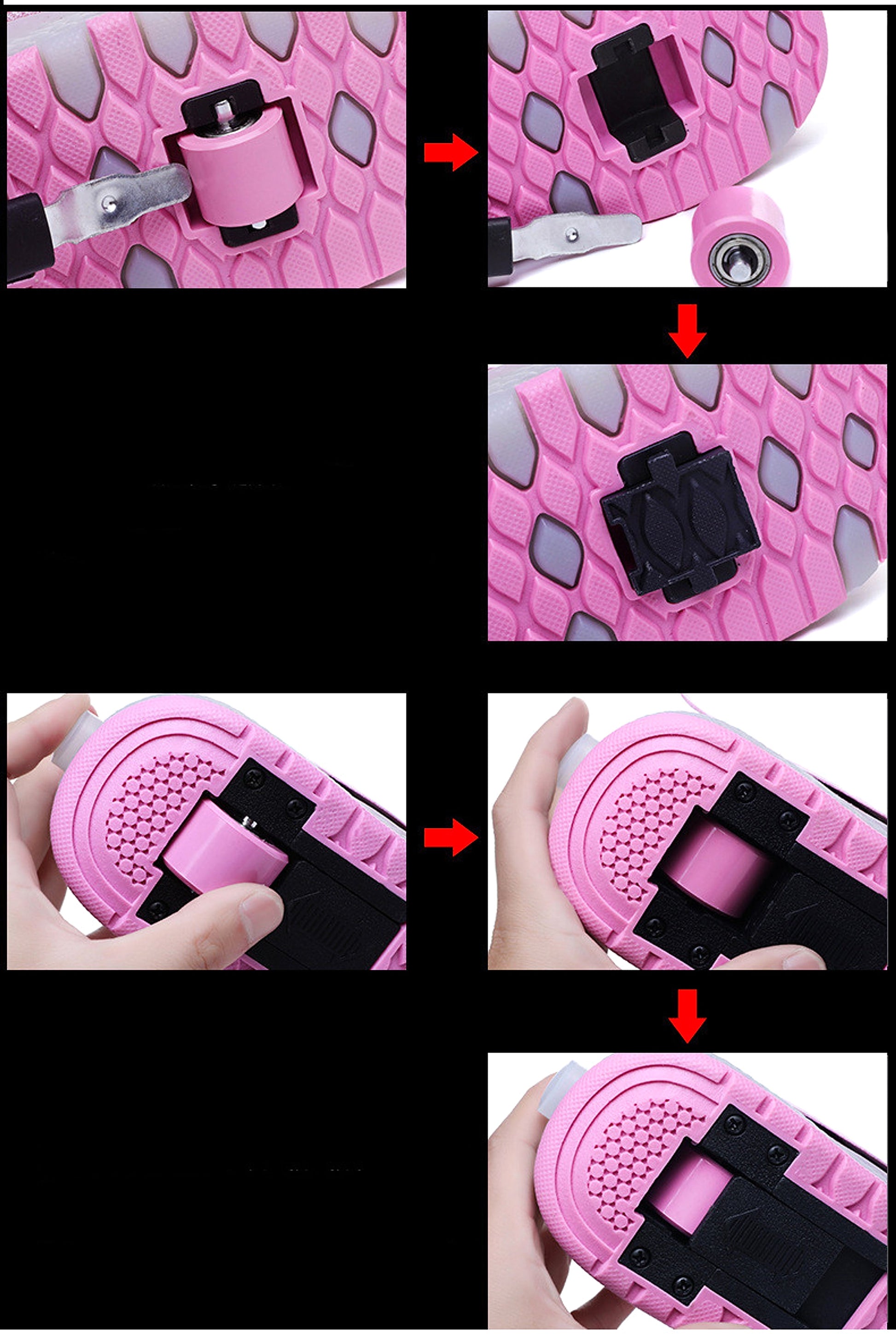 Children's Walking Shoes Teenage roller skates double wheel charging lamp skates flying roller skates sports wheels shoes - enhanced image 5