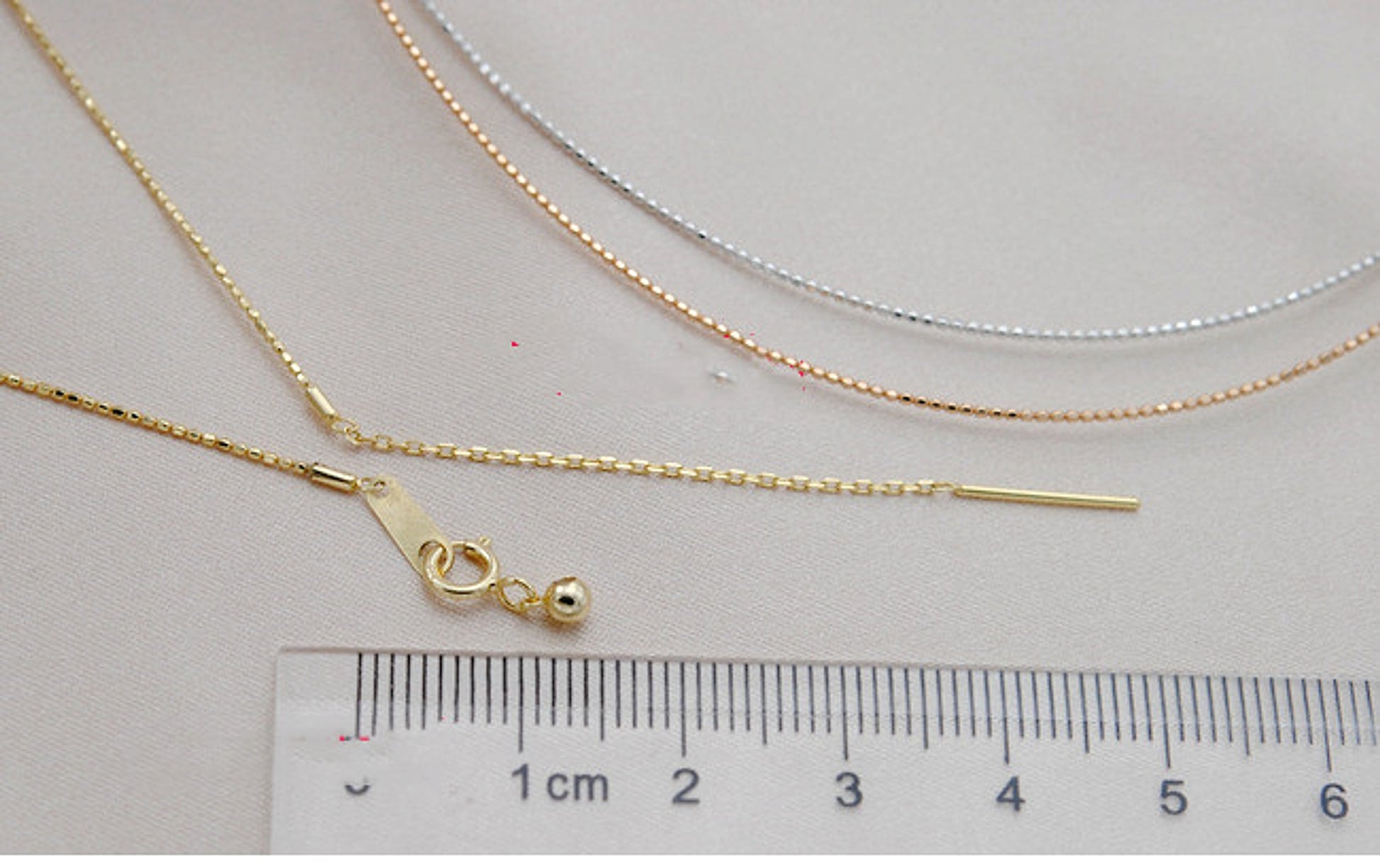 Collar Adjustment Chain 18K Gold Necklace Sleeve Chain Empty Holder DIY Accessories - enhanced image 5