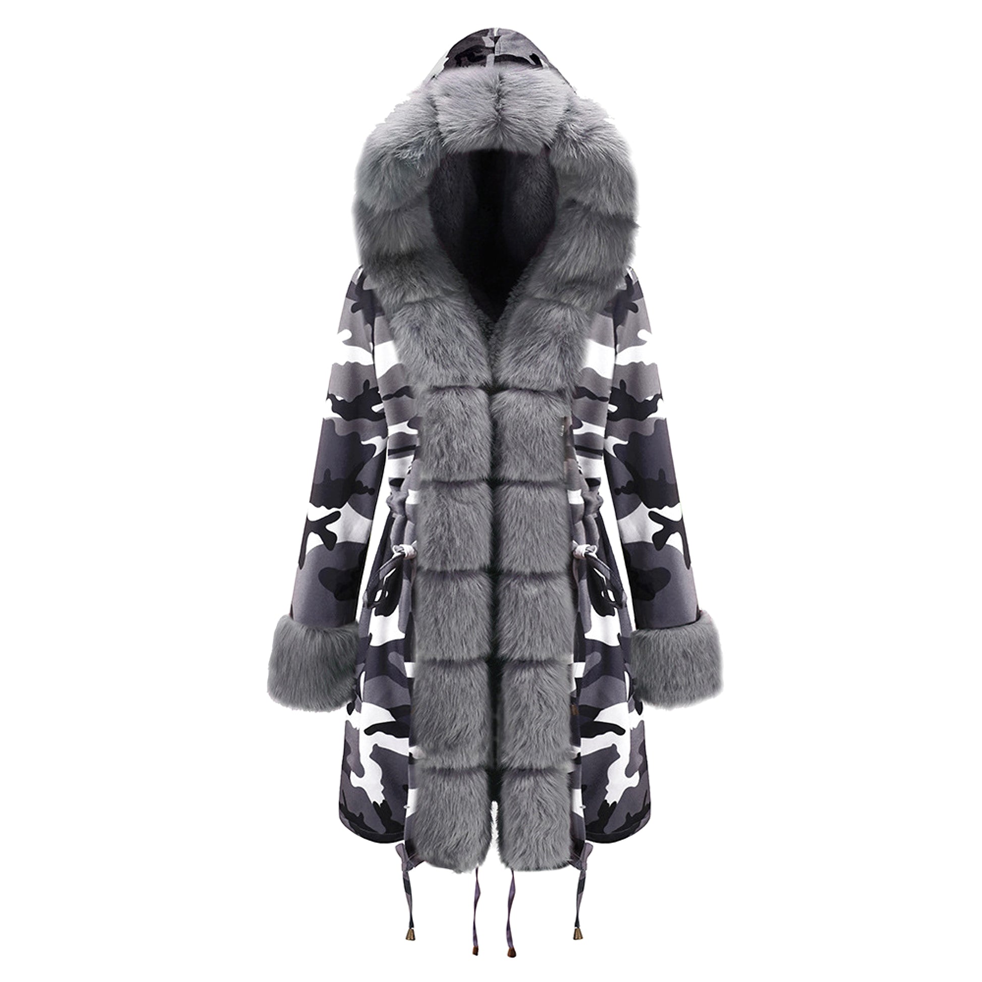 Color-Blocked Arctic Fur Parka – 25 Edition - enhanced image 5