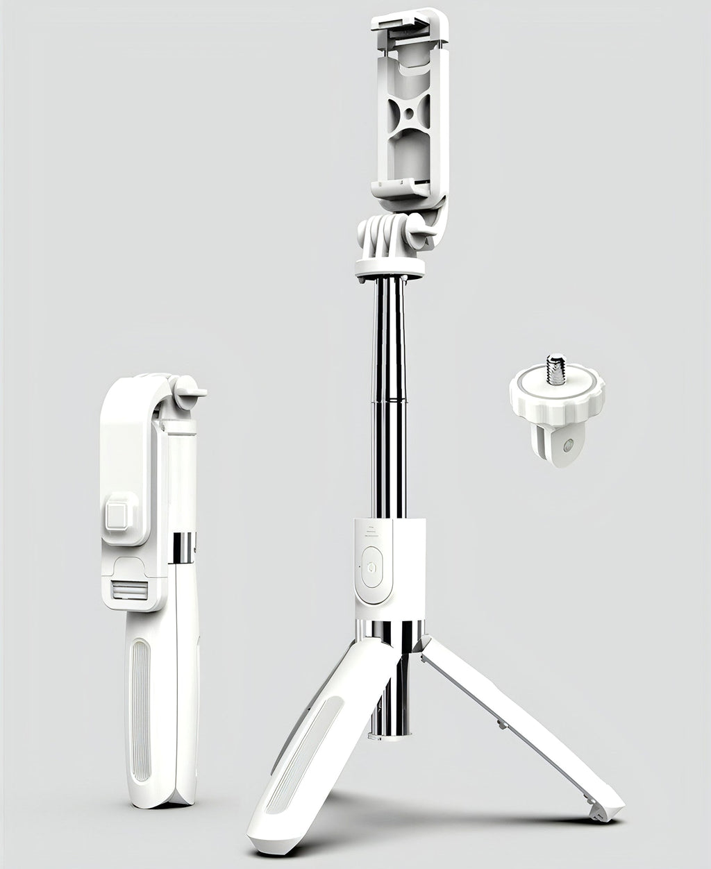 Compatible with Apple, Tripod Selfie Stick Mobile Universal Live Triangle Bracket One Bluetooth Selfie Artifact - enhanced image 5