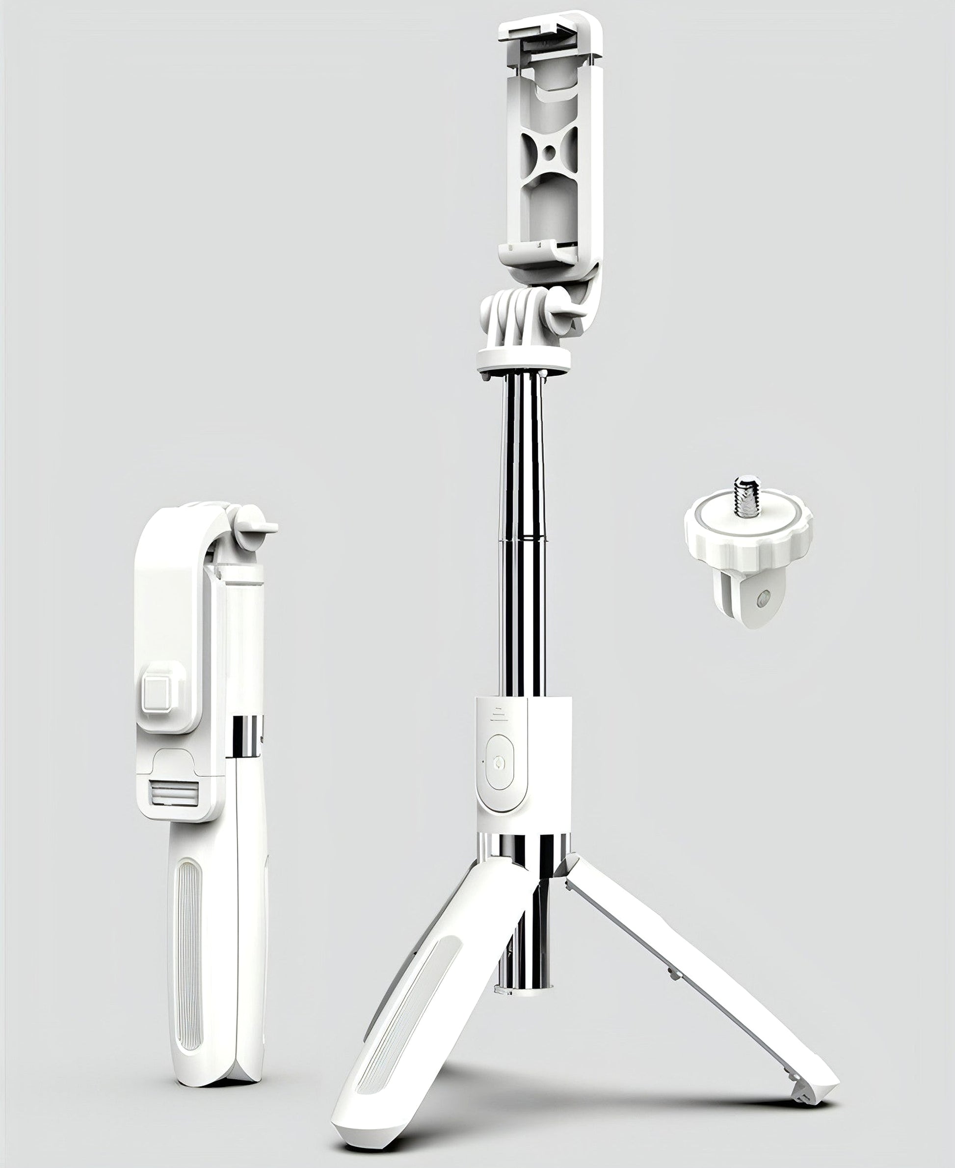 Compatible with Apple, Tripod Selfie Stick Mobile Universal Live Triangle Bracket One Bluetooth Selfie Artifact - enhanced image 5
